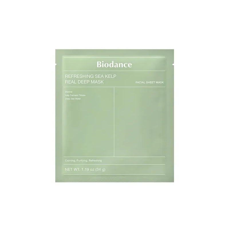 BIODANCE Refreshing Sea Kelp Real Deep Mask veido kaukė su jūros dumbliais