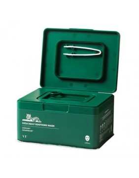 VT Cosmetics Cica Daily Soothing Mask raminamųjų lakštinių veido kaukių rinkinys, 30 vnt.