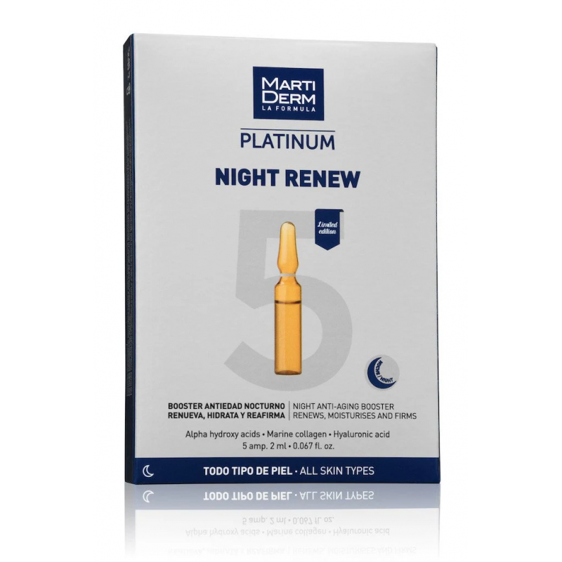 MARTIDERM ATKURIAMOSIOS NAKTINĖS VEIDO AMPULĖS NIGHT RENEW. 5 AMP.