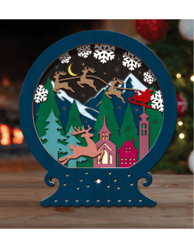 3D MEDINIS PAVEIKSLAS, KALĖDINIS SNIEGO GAUBLYS