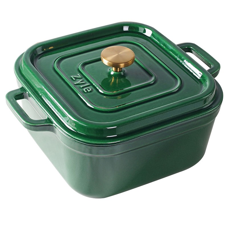 Keturkampis emaliuotas ketaus puodas ZY15GKI