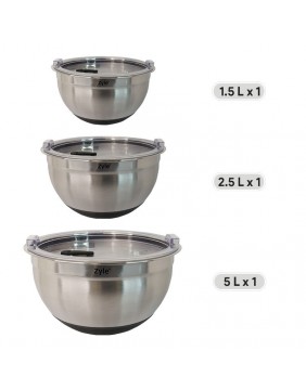 Metalinių dubenėlių rinkinys ZY193SMB