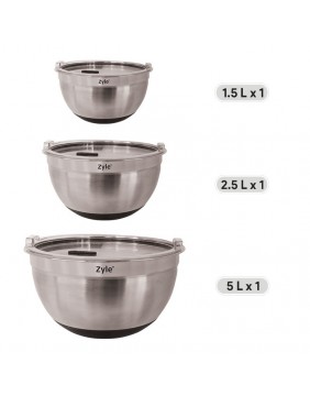 Metalinių dubenėlių rinkinys ZY193MMB