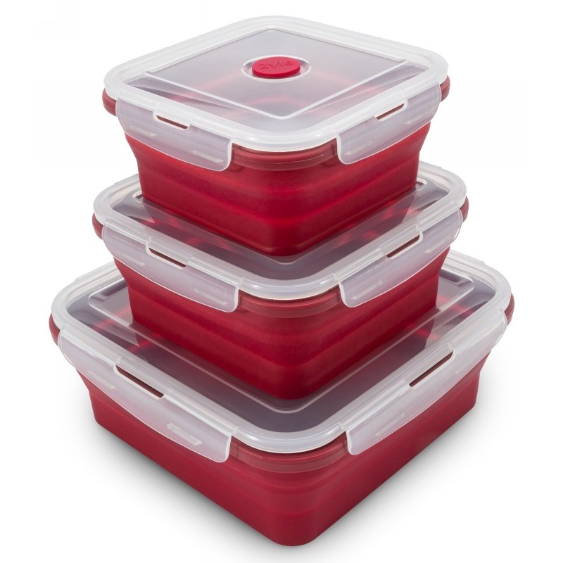 Sulankstomų silikonininių maisto dėžučių rinkinys, ZY603SBSET