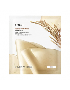 Anua rice 70 glow collagen mask - Švytėjimo suteikianti hidrogelinė kolageno kaukė