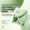Anua hearleaf 70 soothing collagen mask - raminanti hidrogelio veido kaukė