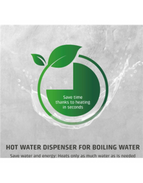 Caso Turbo Hot Water Dispenser | HW 616 | Water Dispenser | 2600 W | 2.5 L | Plastic/Stainless Steel | Black/Stainless Steel