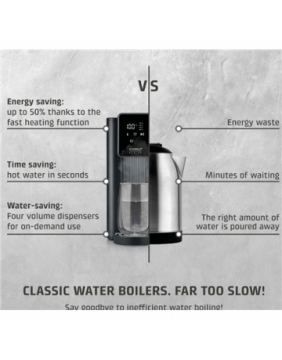 Caso Turbo Hot Water Dispenser | HW 616 | Water Dispenser | 2600 W | 2.5 L | Plastic/Stainless Steel | Black/Stainless Steel