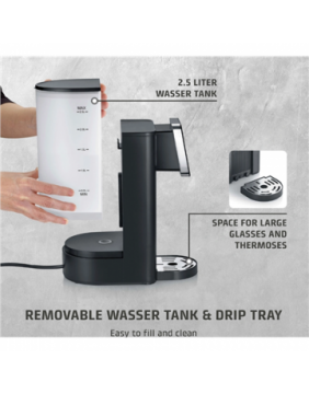 Caso Turbo Hot Water Dispenser | HW 616 | Water Dispenser | 2600 W | 2.5 L | Plastic/Stainless Steel | Black/Stainless Steel