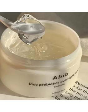 Abib - Rice Probiotics Overnight Mask Barrier Jelly - miego kaukė su probiotikais