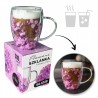 Termostiklinė stiklinė su gėlių kompozicija viduje (300 ml)