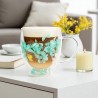 Termostiklinė stiklinė su gėlių kompozicija viduje (300 ml)