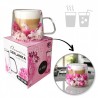 Termostiklinė stiklinė su gėlių kompozicija viduje (180 ml)