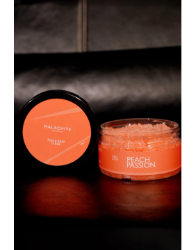 Persikų šveitiklis MALACHITE COSMETICS „Peach Passion Scrub“, 300 g
