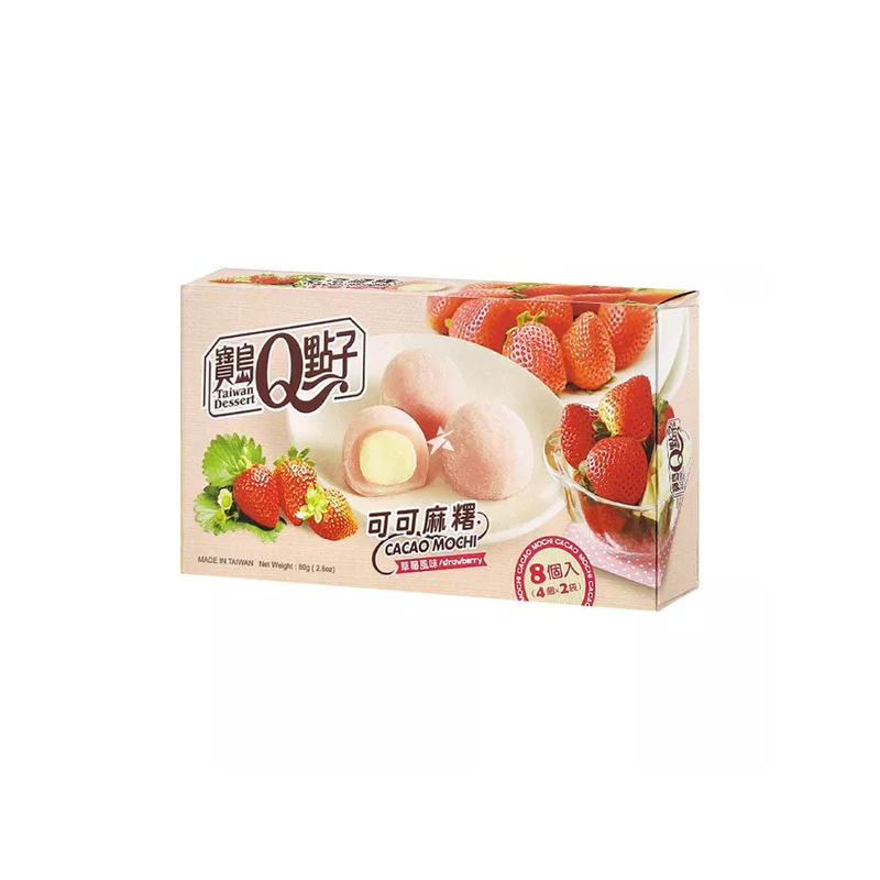 Močiai Q-BRAND CACAO MOCHI (STRAWBERRY), 80g