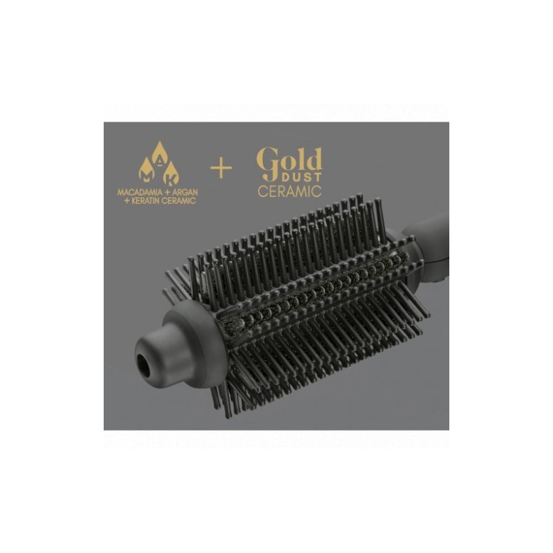Diva Pro Styling Precious Metals Gold Dust Full Volume, Curling & Styling Hot Brush Garbanojimo šukos