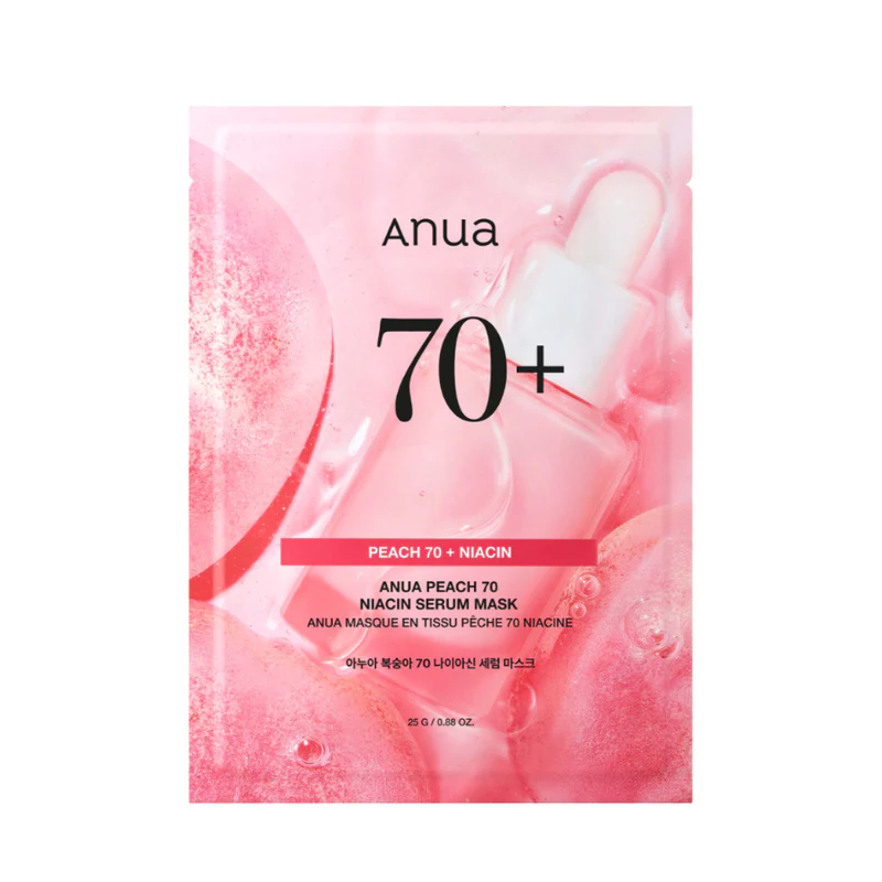 ANUA Peach 70 Niacin Serum Mask lakštinė veido kaukė su persikų ekstraktu