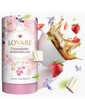 Lovare „Strawberry Marshmallow“ - braškinė žalioji arbata