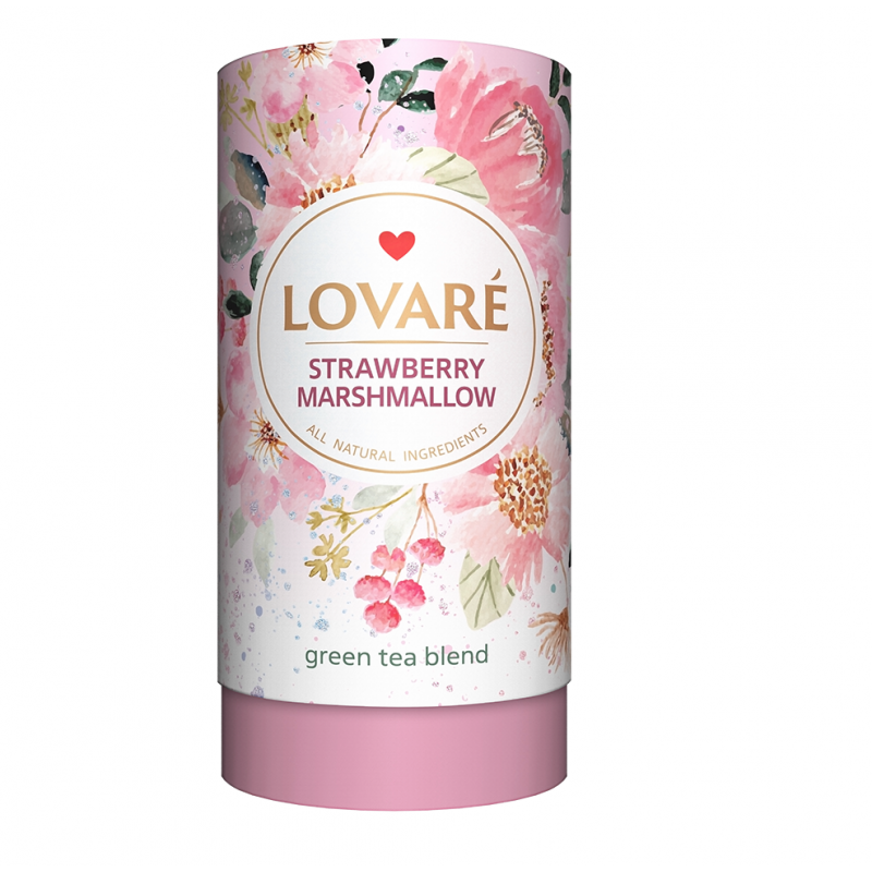 Lovare „Strawberry Marshmallow“ - braškinė žalioji arbata