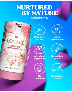 Lovare „Strawberry Marshmallow“ - braškinė žalioji arbata