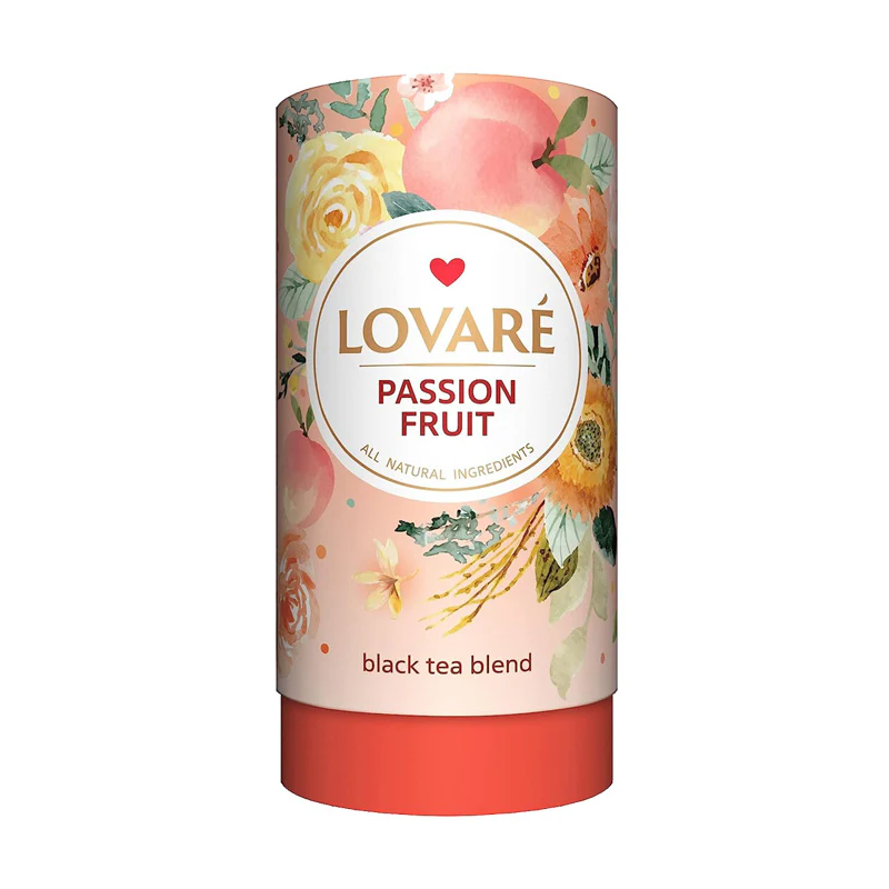 LOVARE Passion fruit - pasiflorų skonių juodoji arbata