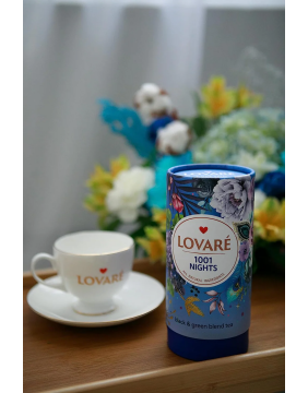 Lovare 1001 Nights Loose Leaf Tea - vynuogių skonio juodosios ir žaliosios arbatos mišinys