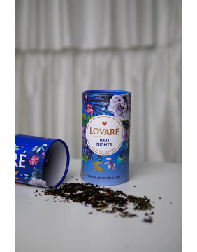 Lovare 1001 Nights Loose Leaf Tea - vynuogių skonio juodosios ir žaliosios arbatos mišinys