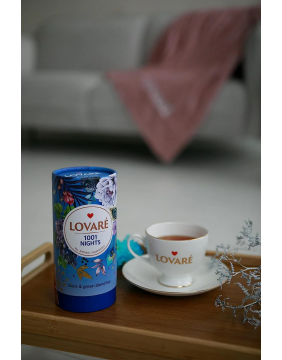 Lovare 1001 Nights Loose Leaf Tea - vynuogių skonio juodosios ir žaliosios arbatos mišinys