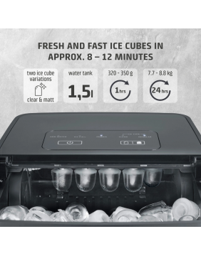 CASO skaidrių ir matinių ledukų gaminimo aparatas Caso Clear Ice Advanced