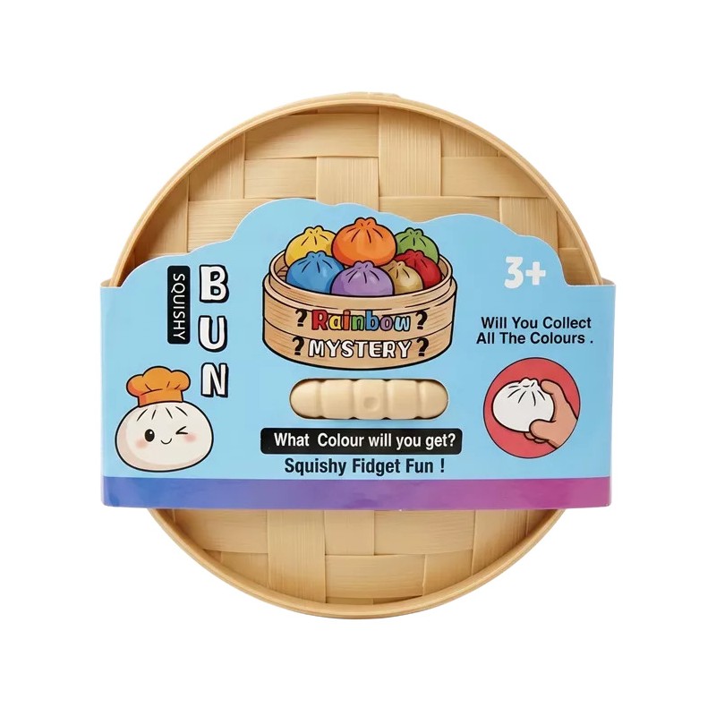 Žaislas SQUISHY BUN RAINBOW MYSTERY DUMPLING