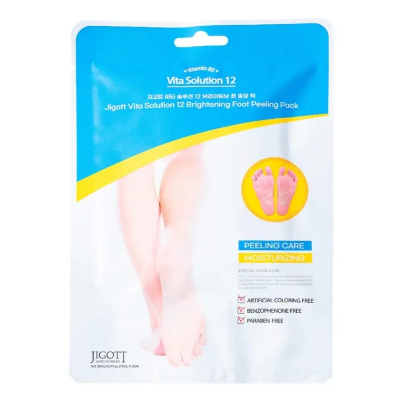 Jigott Vita Solution 12 Brightening Foot Peeling Pack – rūgštinė pėdų kaukė