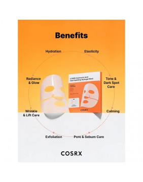 Cosrx 5 PDRN Hyaluronic Acid Vital Hydrating Hydrogel Mask intensyviai drėkinanti hidrogelinė veido kaukė