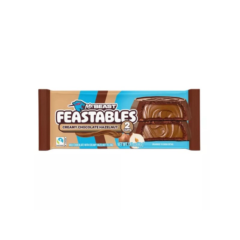 Šokoladiniai saldainiai MRBEAST FEASTABLES (HAZELNUT), 40g