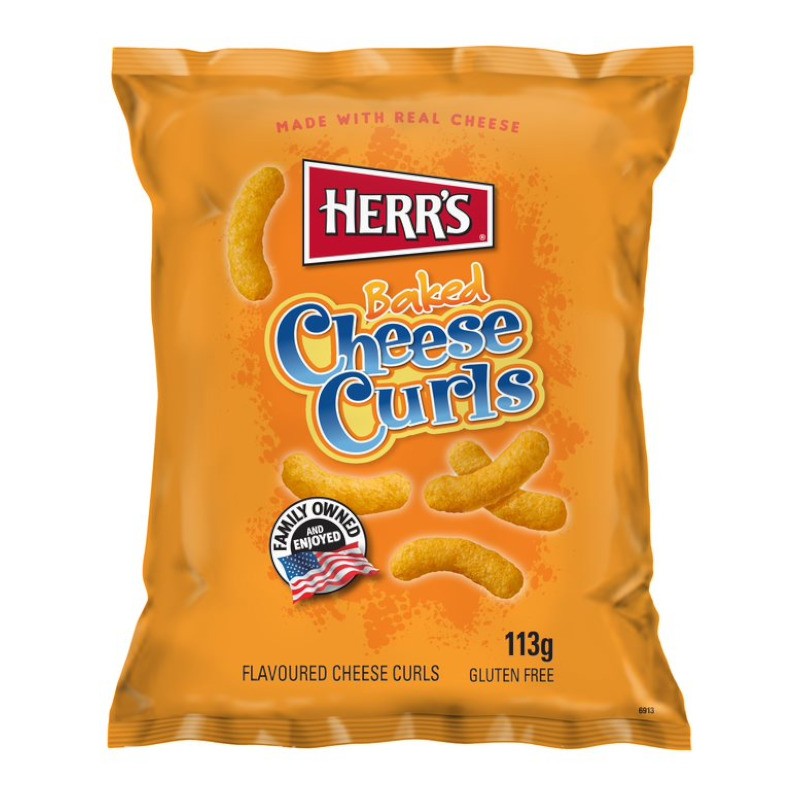 Kukurūzų traškučiai HERR'S (CHEESE CURLS), 113g