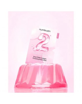 numbuzin No.2 Rose PDRN Collagen Plumping Sheet Mask – putlinanti veido kaukė su PDRN ir kolagenu