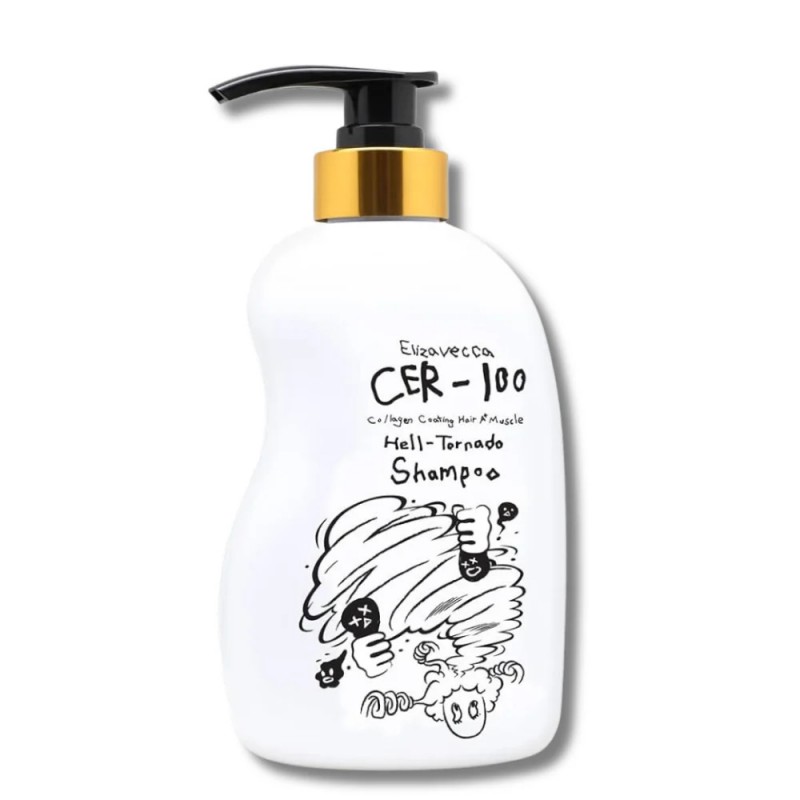 ELIZAVECCA CER-100 Collagen Coating Hair A+ Muscle Hell-Tornado Shampoo – šampūnas