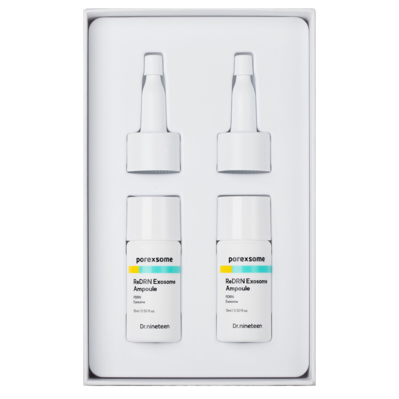 Dr.nineteen PoreXsome ReDRN Exosome Ampoule – atkuriamoji veido ampulė su PDRN ir eksosomomis 2 × 15 ml