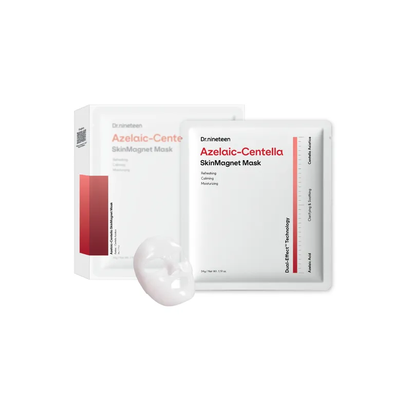 Dr.nineteen Azelaic-Centella SkinMagnet Mask - raminamoji hidrogelinė veido kaukė su azelaino rūgštimi ir centele
