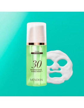 Menokin 30 sekundžių veikimo putojanti veido kaukė (30 Seconds Quick Bubble Mask Clear), 95ml.